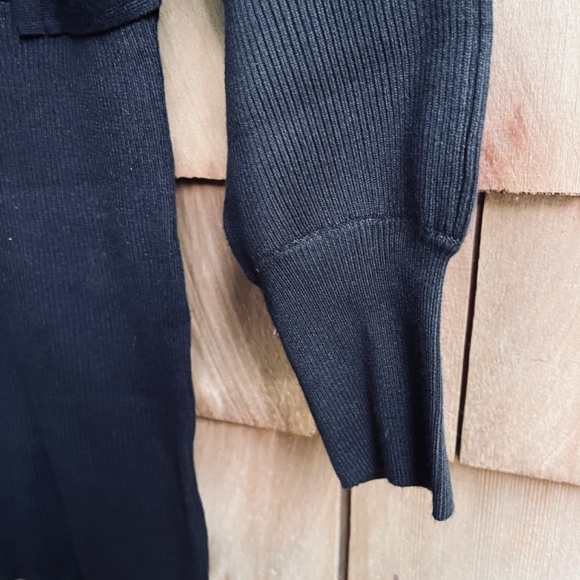 Rosie Harlow Juniors' Surplice-Neck Dolman-Sleeve Dress - Black Beau Size Small - Picture 8 of 14